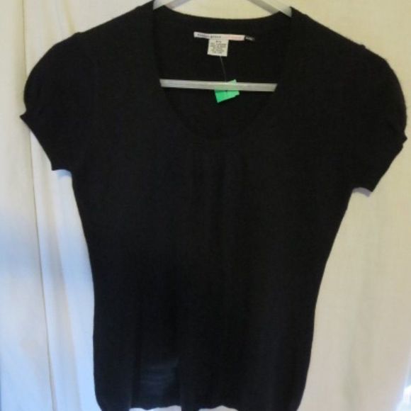 COPY - EVELYN Grace Black Cashmere Cap Sleeve Sweater Mint Condition PS - Picture 2 of 5